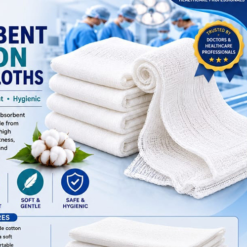 Absorbent Cotton Gauz Cloths - Color: White