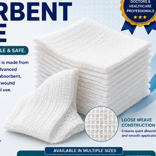 Absorbent Gauze - Color: White