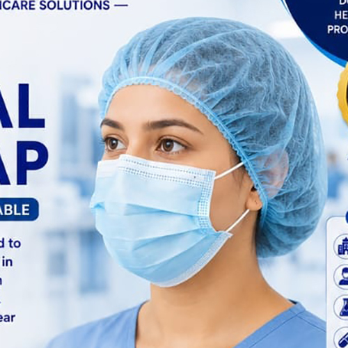 Surgical Head Cap - Color: Blue