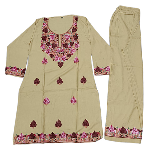 Designer Cream Color Ladies Dress - Bust Size: Varies By Size (E.G.