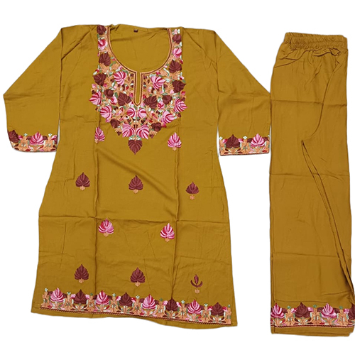 Polyester Embroidery Dress For Ladies - Bust Size: Varies With Size Inch (In)