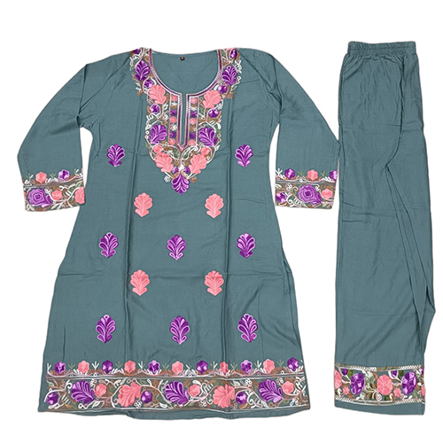 Grey Cotton Dress For Ladies - Bust Size: As Per Order/Size Inch (In)