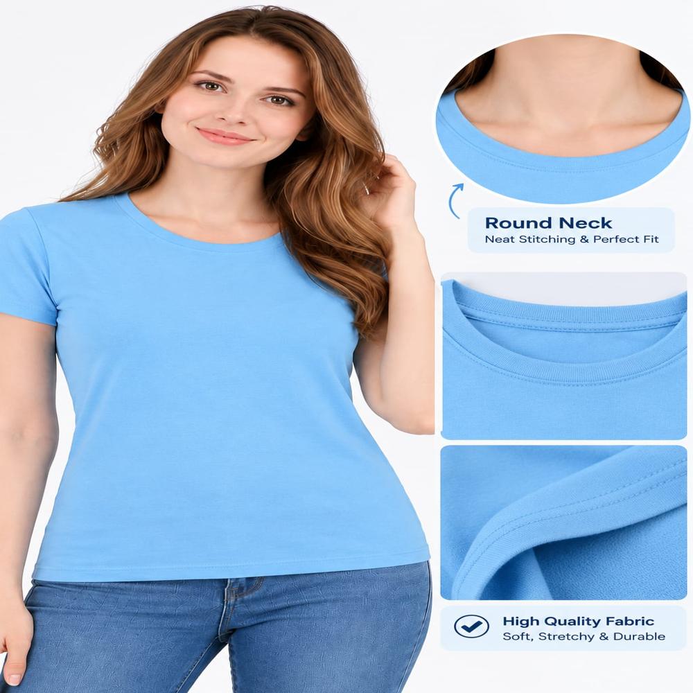 Round Neck Tops For Girls