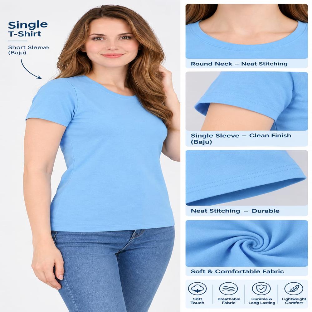 Round Neck Tops For Girls