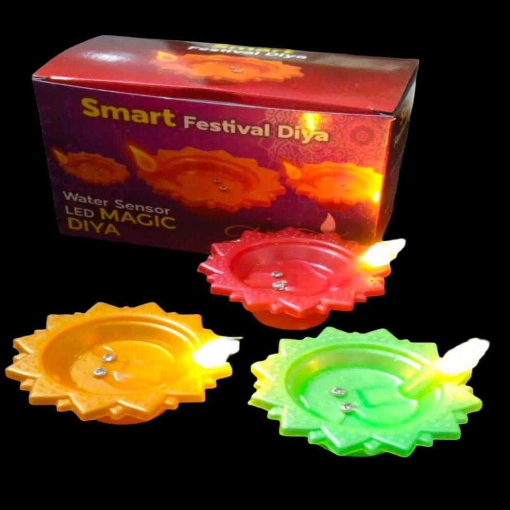Festivals Plastic Smart LED Water Magic Sensor Diya
