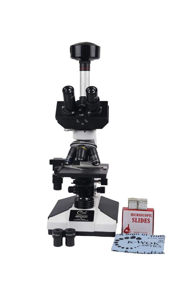 K-wok Trinocular Camera Microscope - Application: Lab Used