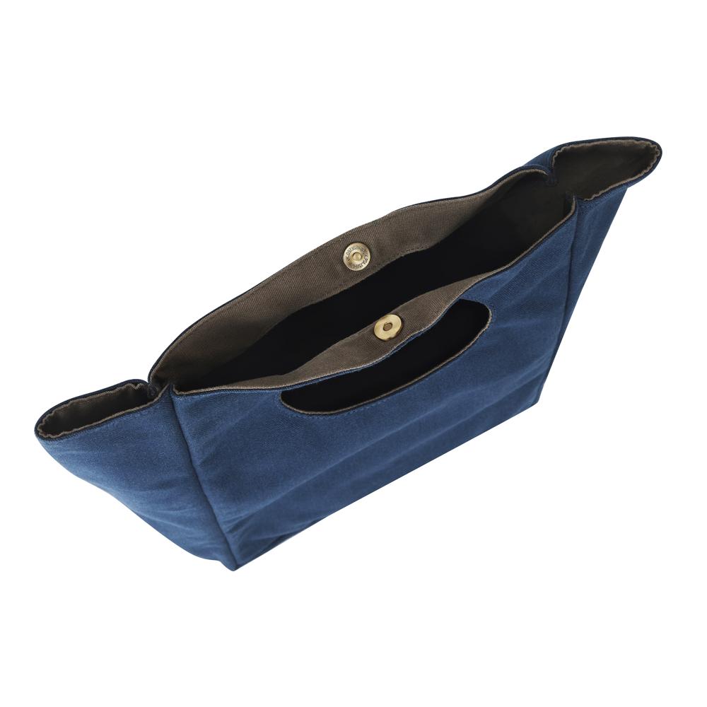 Canvas Snap-Button Clutch Handbag