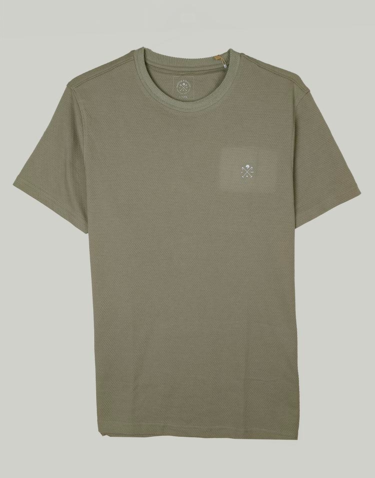 M11762 Mens Textured Crew Neck T-Shirt