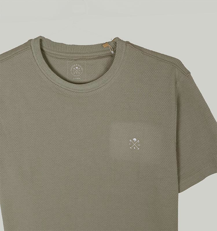 M11762 Mens Textured Crew Neck T-Shirt
