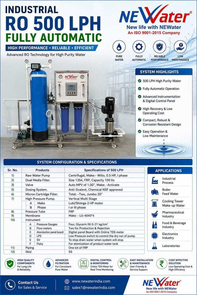 500 LPH RO Plant