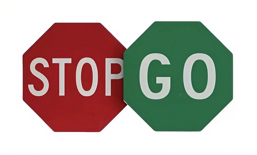 Stop And Go Traffic Sign