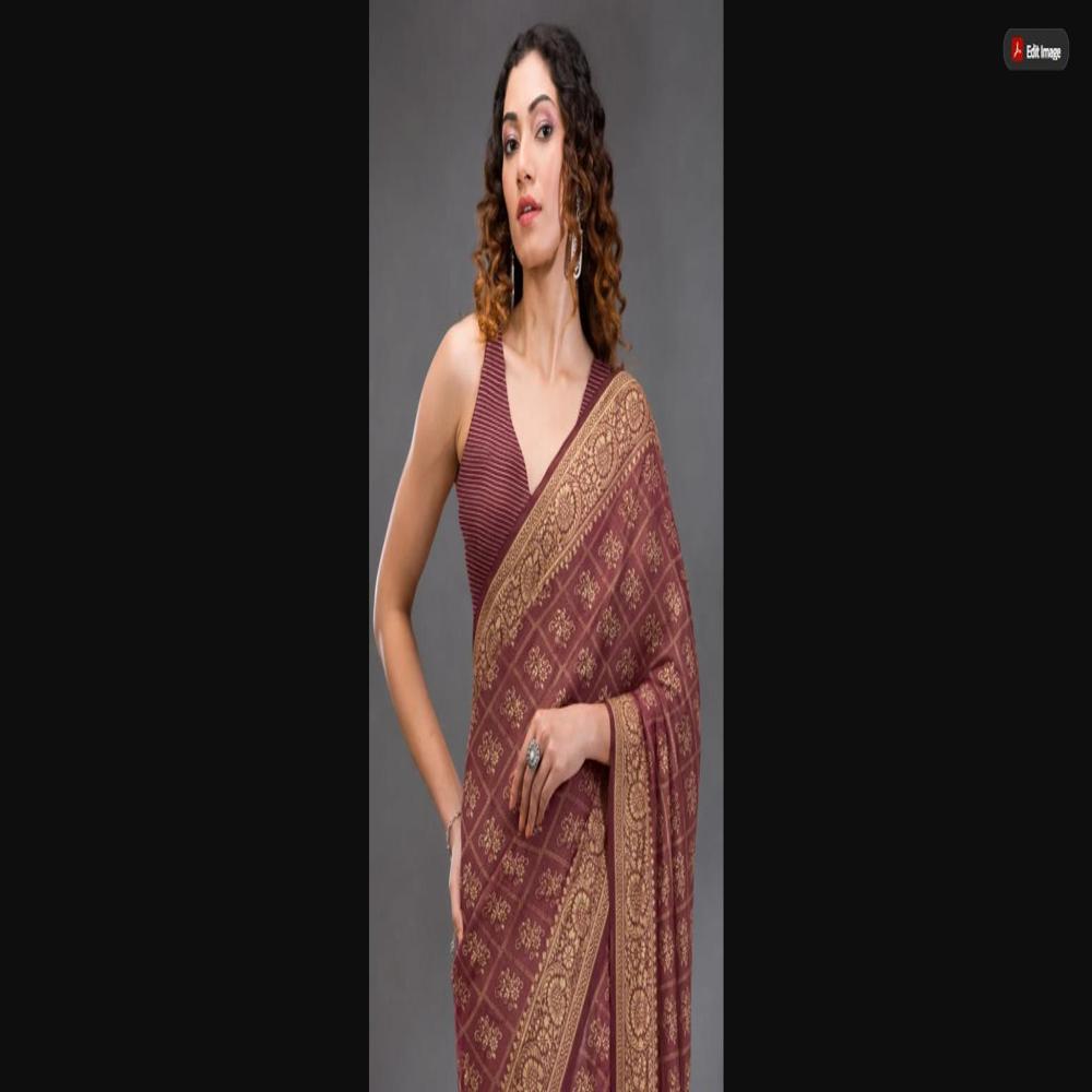 Rose Pink Cotton Saree With Floral Butta Weaving & Rich Zari Pallu - Occasion: Party Wear