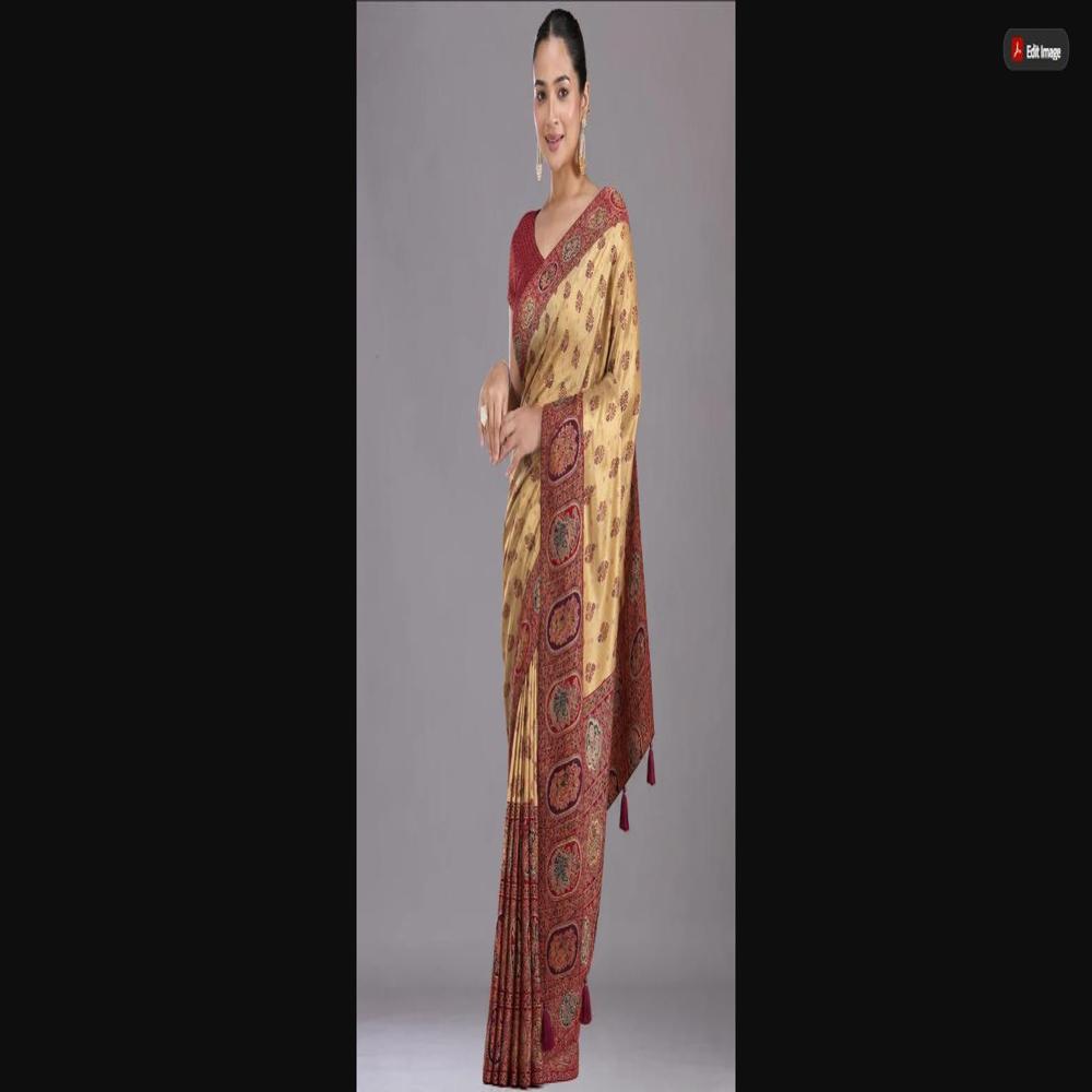 Deep Pink Tissue Saree With Royal Heritage Woven Pallu & Designer Border - Occasion: Party Wear