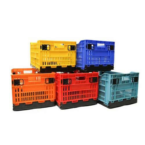 Rectangular Folding Plastic Crate