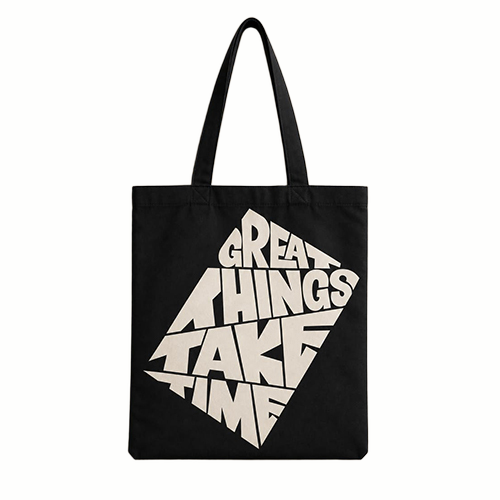 Black Cotton Tote Bag
