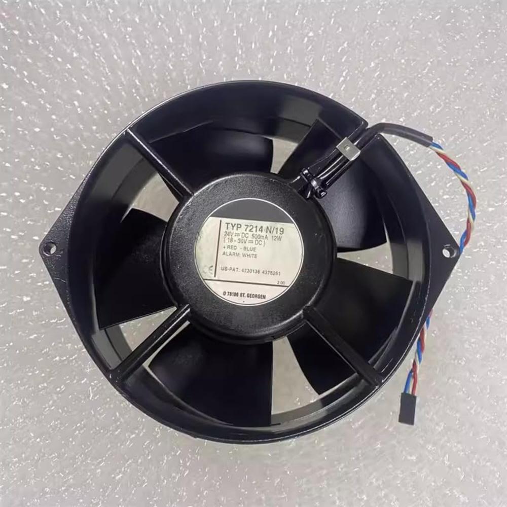 EBMPAPST 7214 N/19 24V DC 12W 17255mm Ball Bearing Industrial Axial Cooling Fan