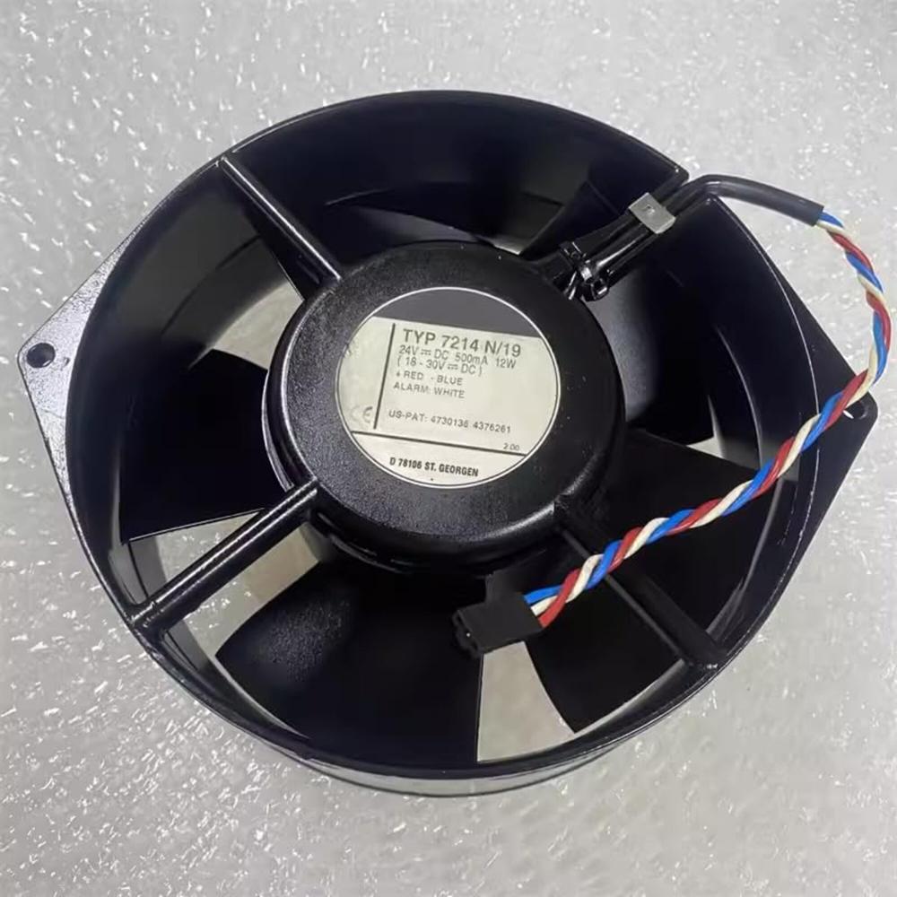 EBMPAPST 7214 N/19 24V DC 12W 17255mm Ball Bearing Industrial Axial Cooling Fan