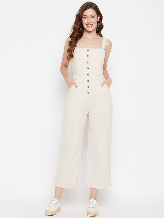 Ladies White Jumpsuit