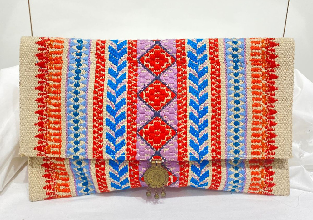 Colorful Geometric Clutch Pouch