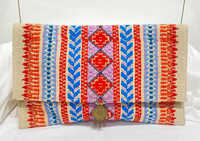 Colorful Geometric Clutch Pouch