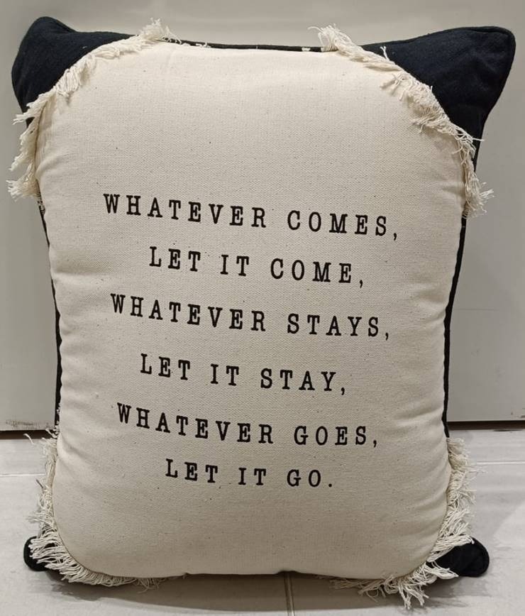 Let It Go Quote Cushion