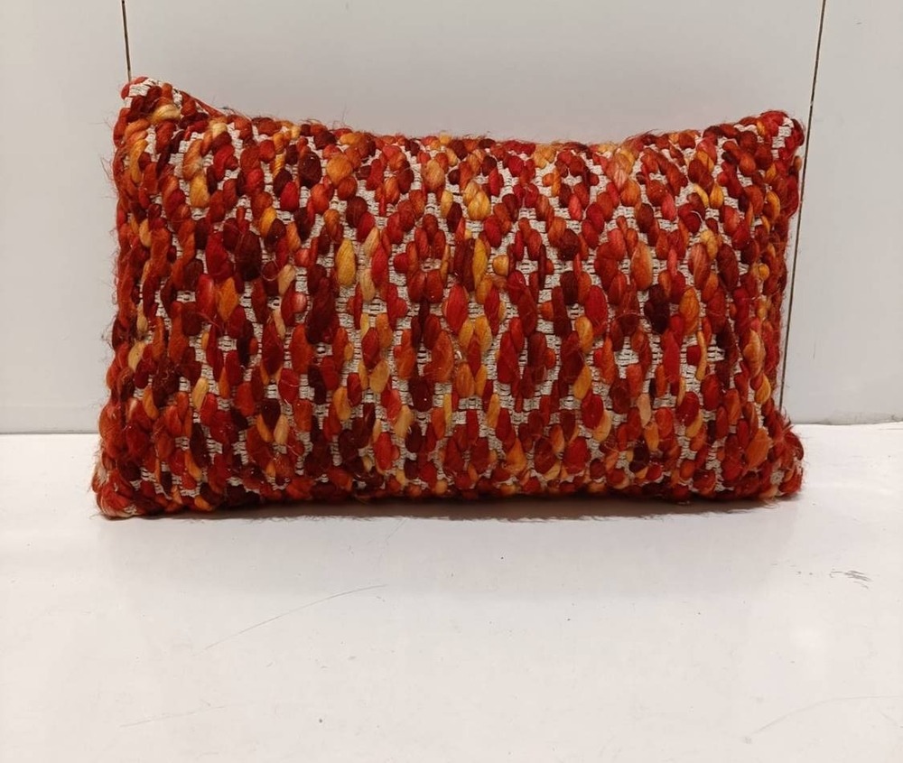 Rust Orange Woven Cushion