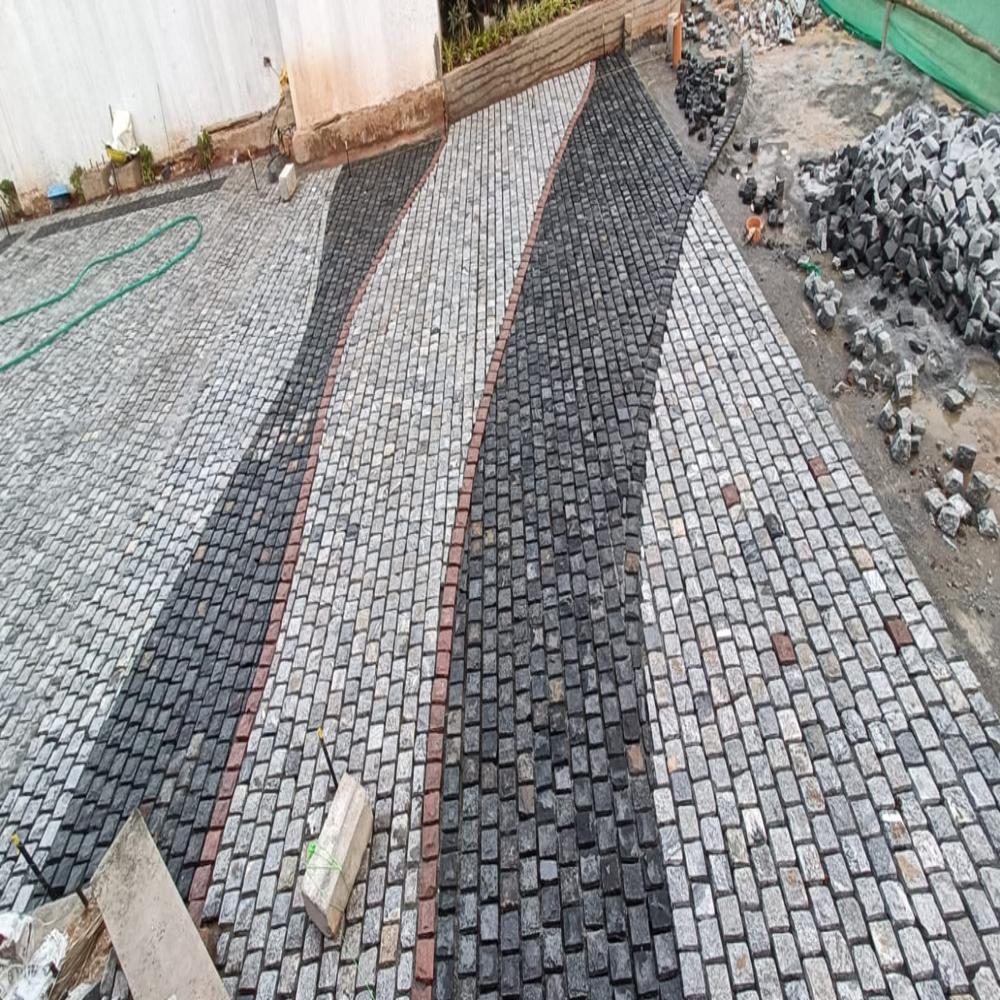 Natural Granite machinecut cobblestone
