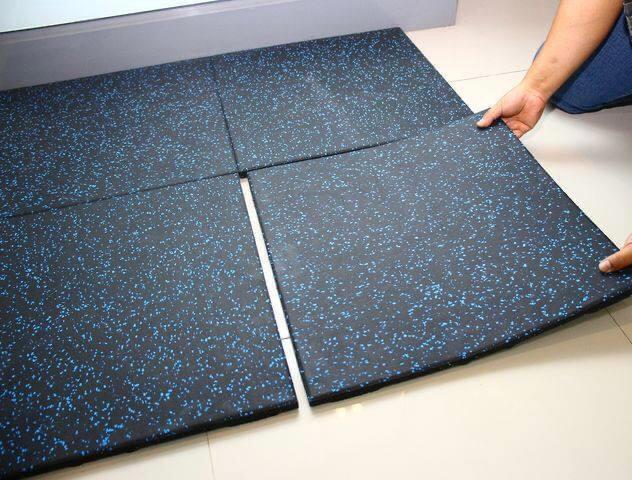 Gym Rubber Tiles - Recycled Rubber (Sbr), 20x20 Inch / 1x1 Meter, Multi-color, 08mm To 50mm Thickness | Non-slip, Shock Absorbent, Indoor/outdoor Use