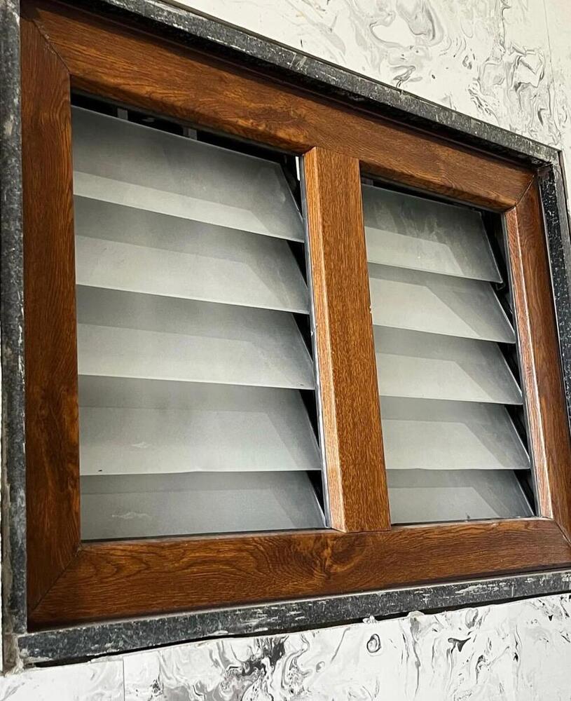 Upvc Coloured Ventilator - Color: Teak Wood/Wooden Brown