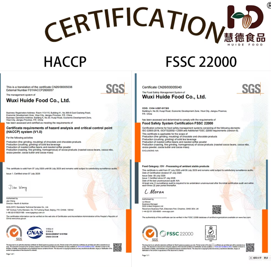 HUIDE Reddish Brown Alkalized Food Grade Cocoa Powder PH6.8 to 8.0 Fat Content 10 to 12% Bulk Factory Supply for Baking