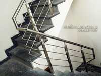 Stainless Steel Staircase Railing - Color: Silver / Metallic / Custom Coating