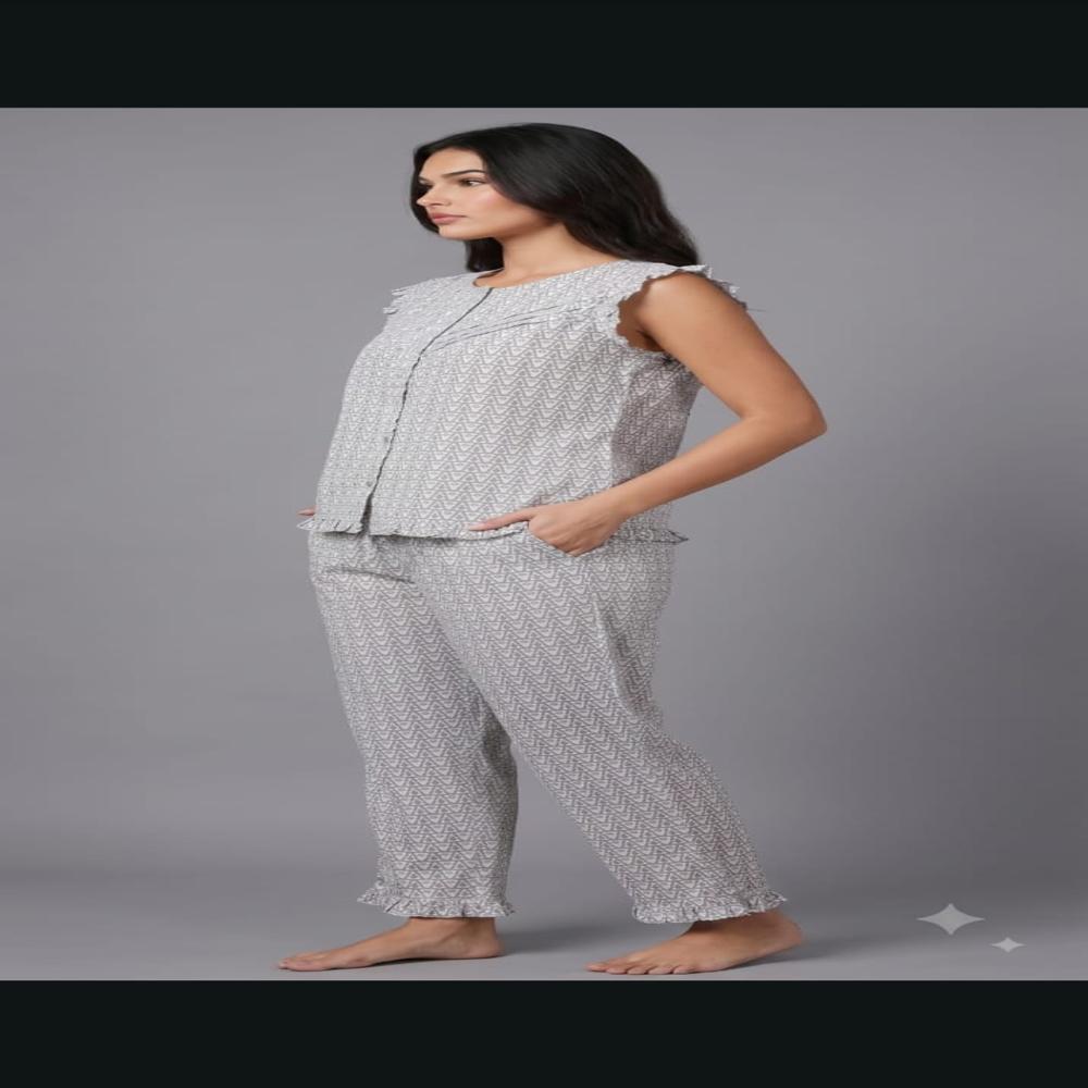 EVOLOVE Pure Rayon Pajama Set for Women Premium Printed Night Suit Wholesale Nightwear
