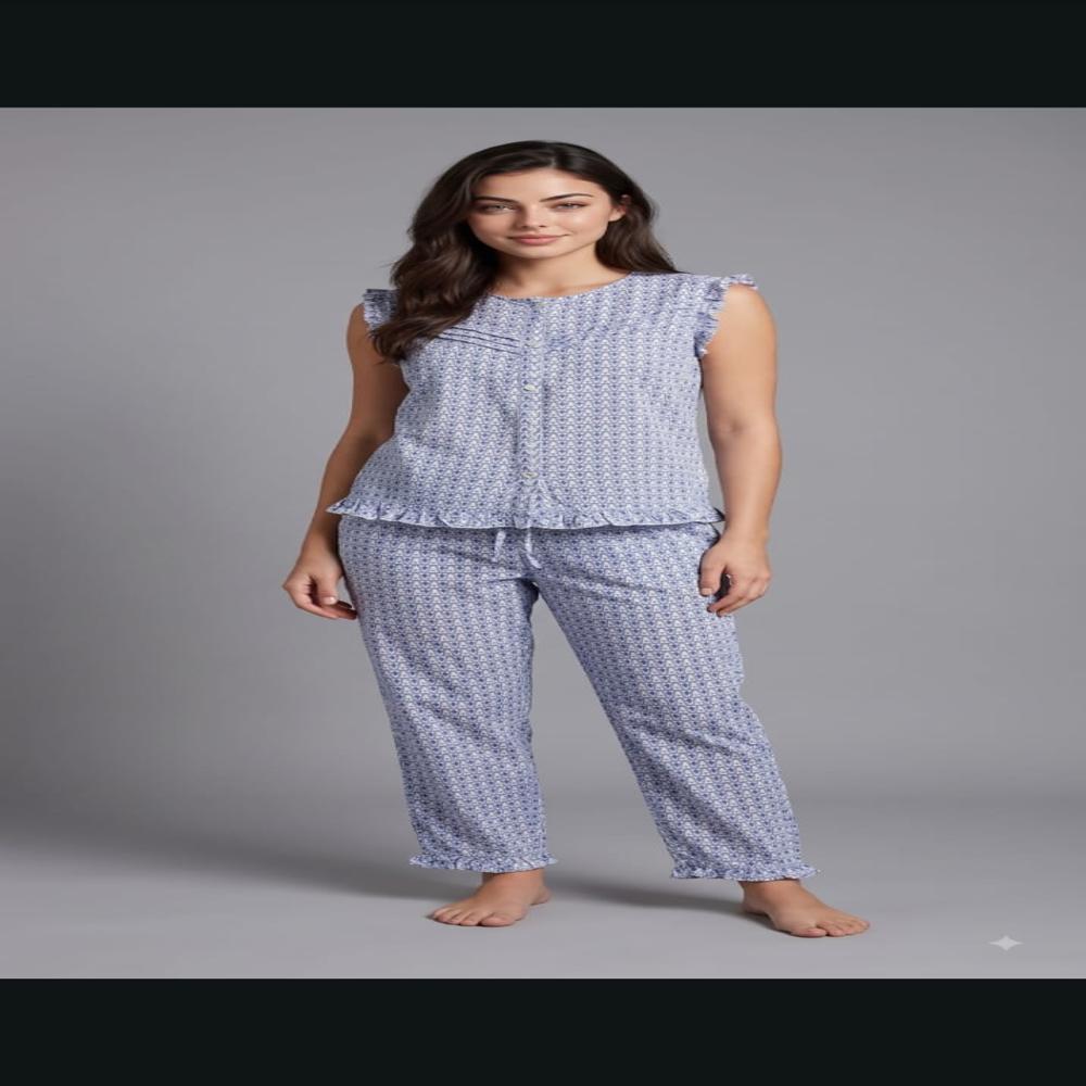 EVOLOVE Pure Rayon Pajama Set for Women Printed Ladies Night Suit Wholesale Nightwear