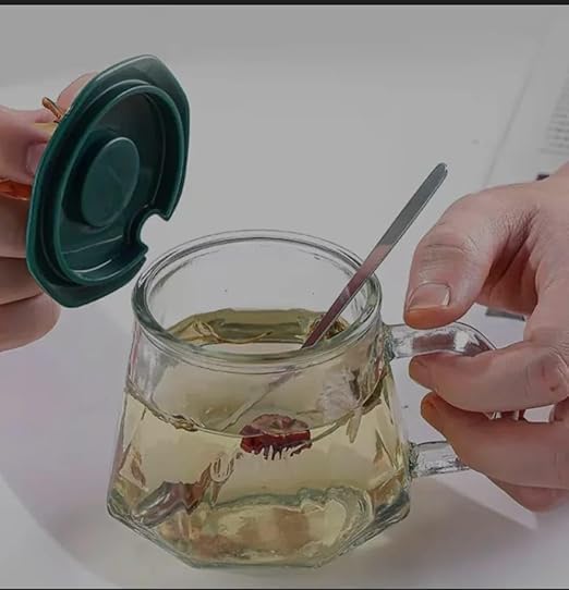 Glass Coffee Mug With Crown Lid