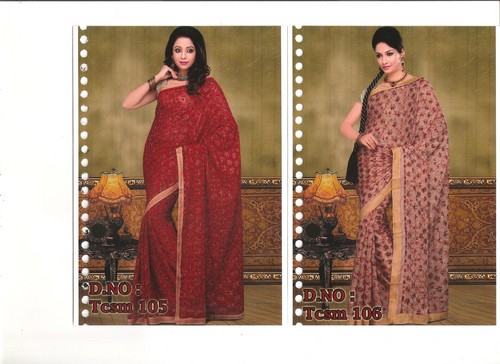 फुलकारी साड़ी