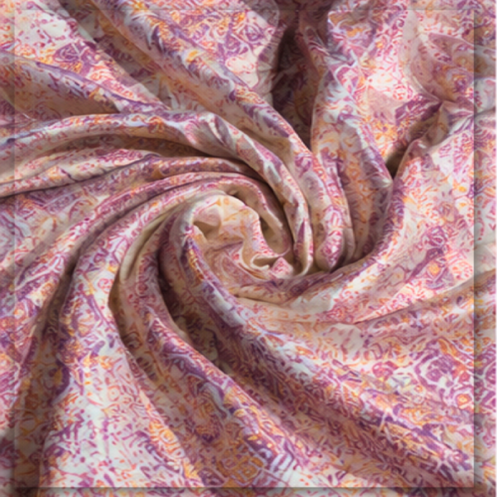 Printed Dola Silk Fabric for Saree & Dress