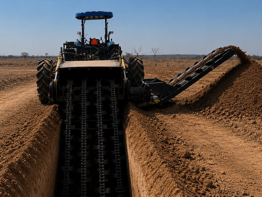 Heavy Duty Tractor Mounted Trencher - General Use: Trenching