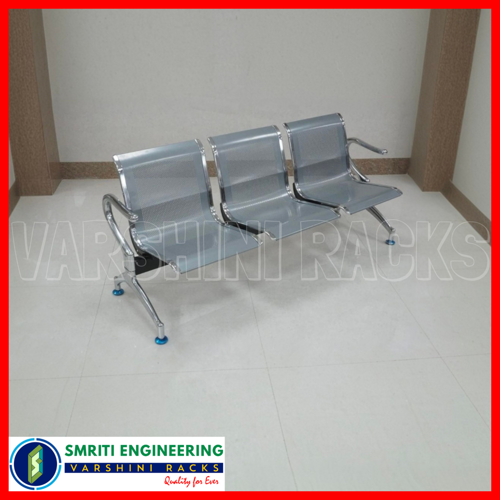 Three Seater Waiting Area Chair Chrome model