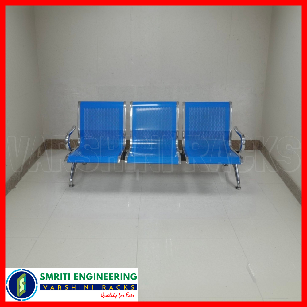 Three Seater Waiting Area Chair Chrome model