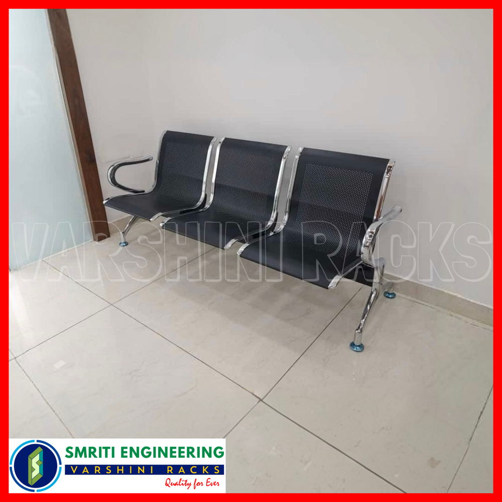 Three Seater Waiting Area Chair Chrome model