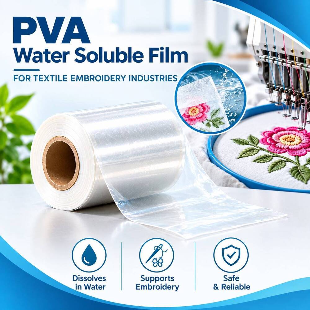 Textile Embroidery PVA Water Soluble Film