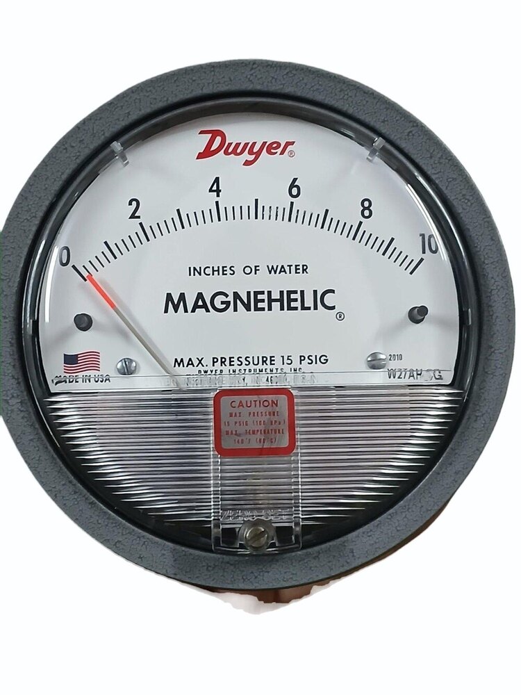 Dwyer Magnehelic Differential Pressure Gauge Range 0-8 Inch Of WATER
