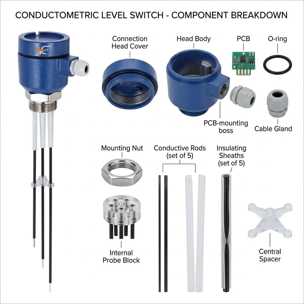 Conductivity Type Level Switch - Color: Blue And White