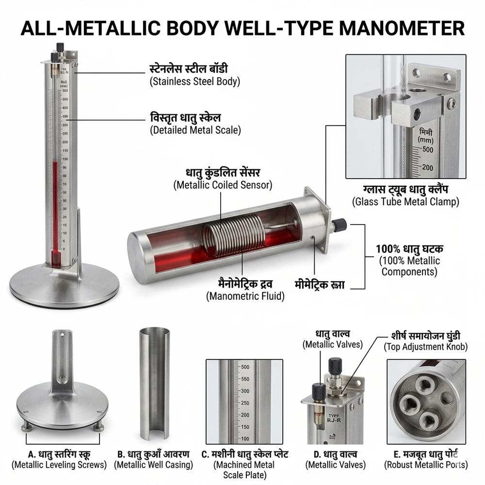 Metalic Body Manometer