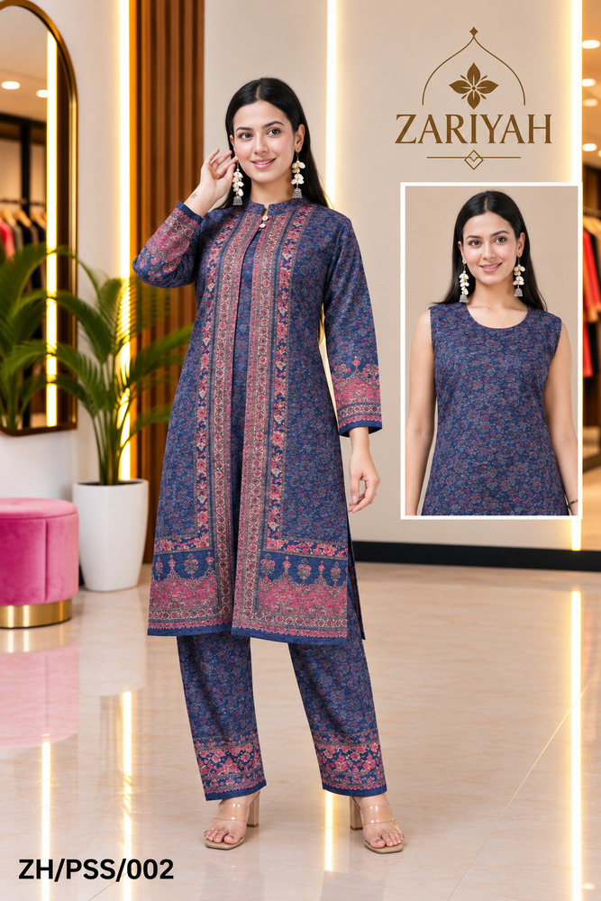 ZH-PSS-002 Shrug Kurti Set