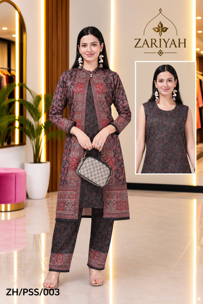 ZH-PSS-003 Ethnic Shrug Kurti Set