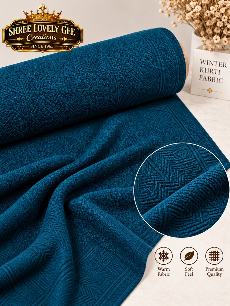 Blue Winter Kurti Fabric