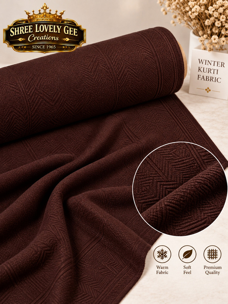 Maroon Winter Kurti Fabric
