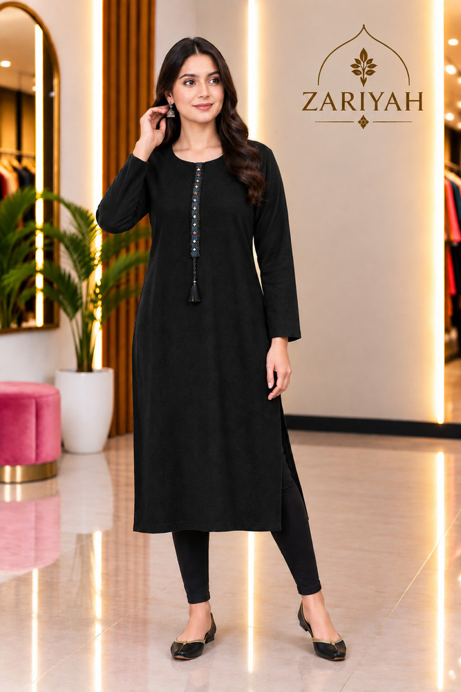 Black Winter Kurti