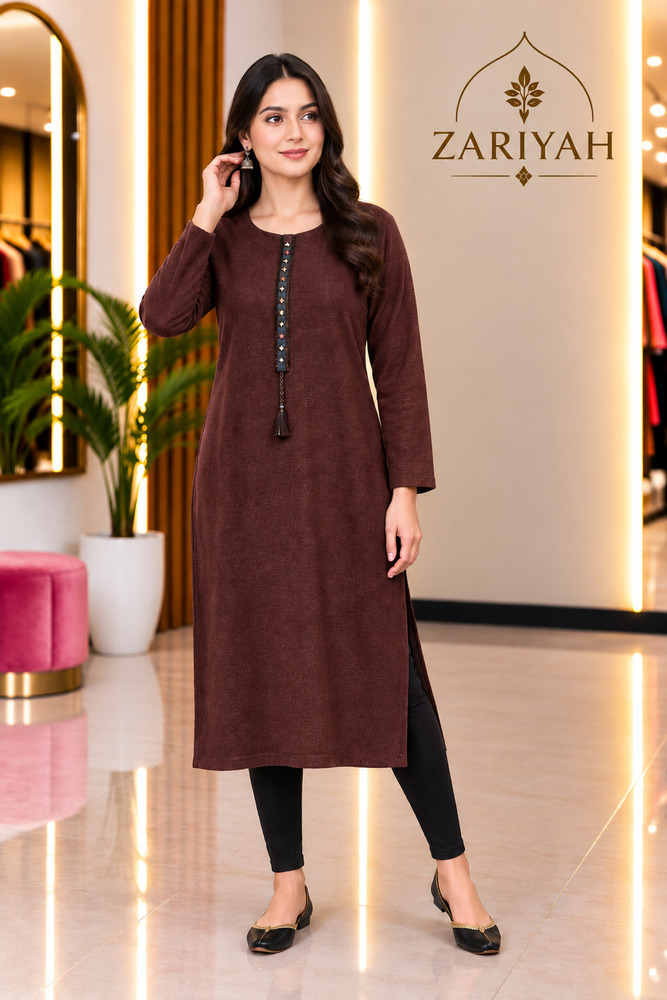Maroon Winter Kurti